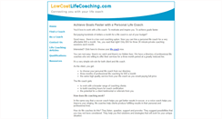 Desktop Screenshot of lowcostlifecoaching.com